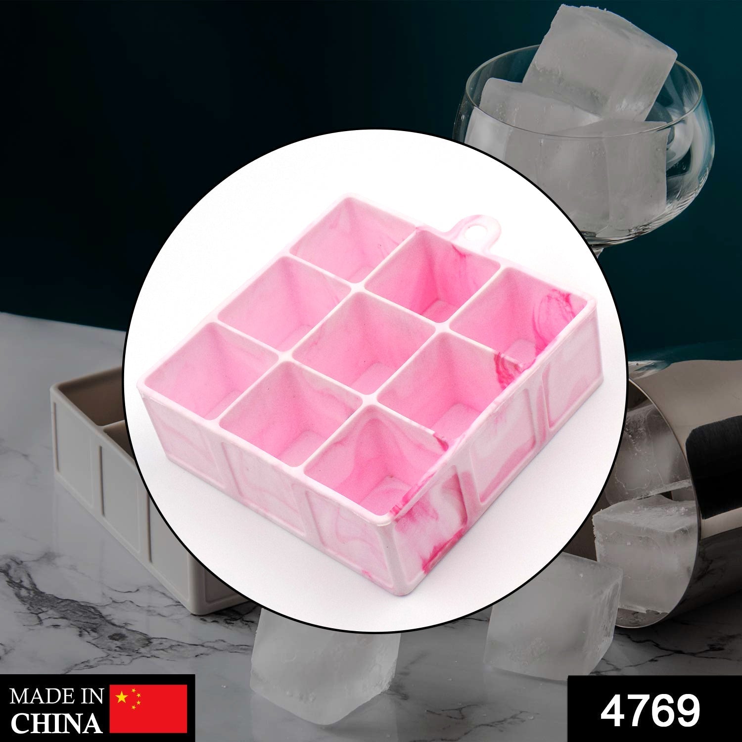 4769 Silicone 9 Cavity Ice Tray and cavity ice tool Used for storing and freezing various types of ice cubes. 4769 Silicone 9 Cavity Ice Tray and cavity ice tool Used for storing and freezing various types of ice cubes.
